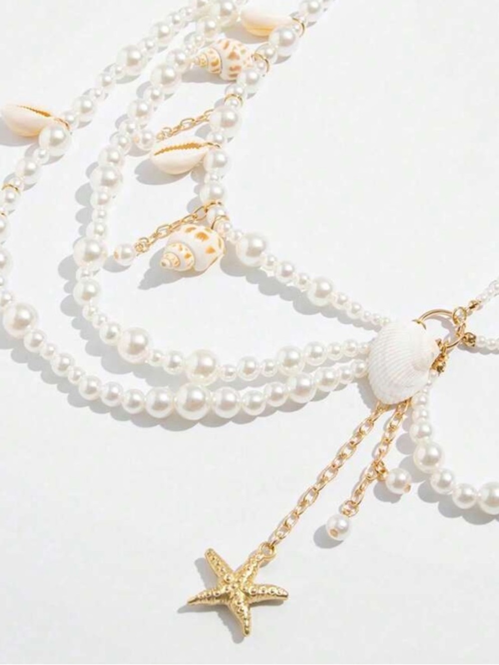 Pearl & Shell Multi-Strand Waist Chain‎ Belt - Picture 3 of 11